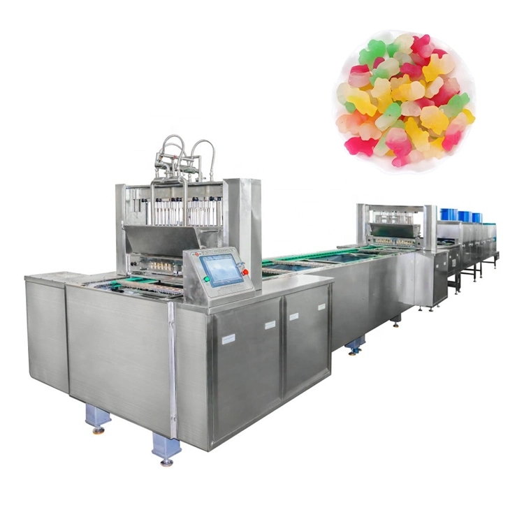 Completamente automática de caramelo suave de la línea de producción de vitamina osos gomosos máquina de hacer caramelos