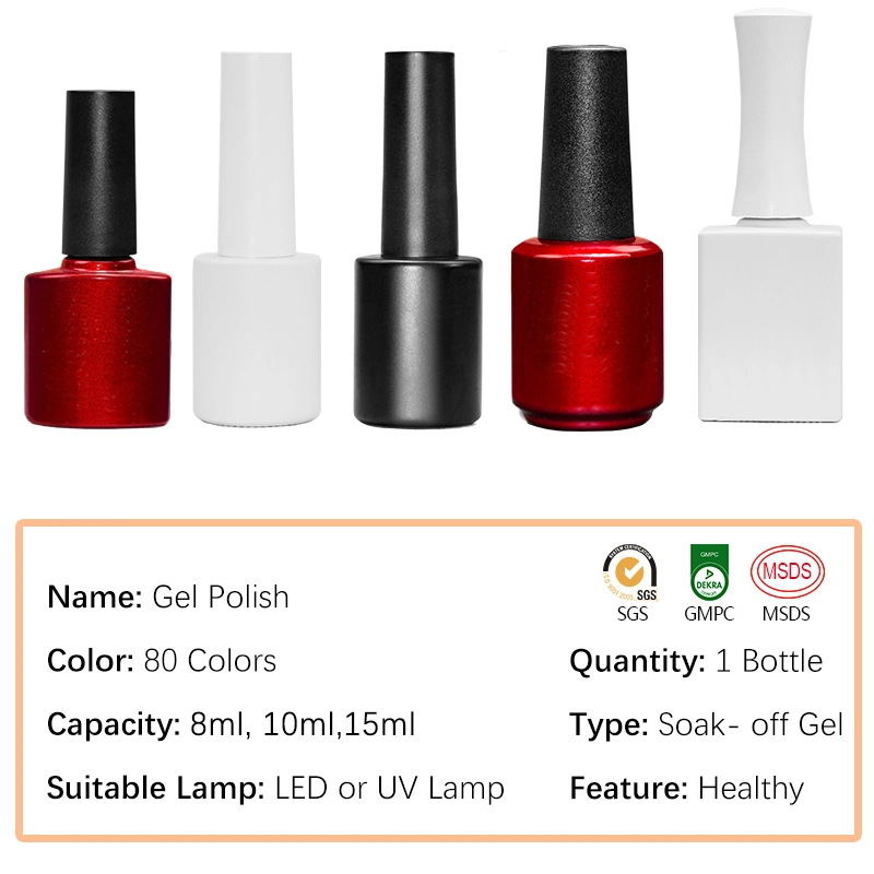 Gel Nail Polish OEM Flasche Private Label Gel Polish Großhandel/Lieferant 80color UV Nail Gel Polish abweichen