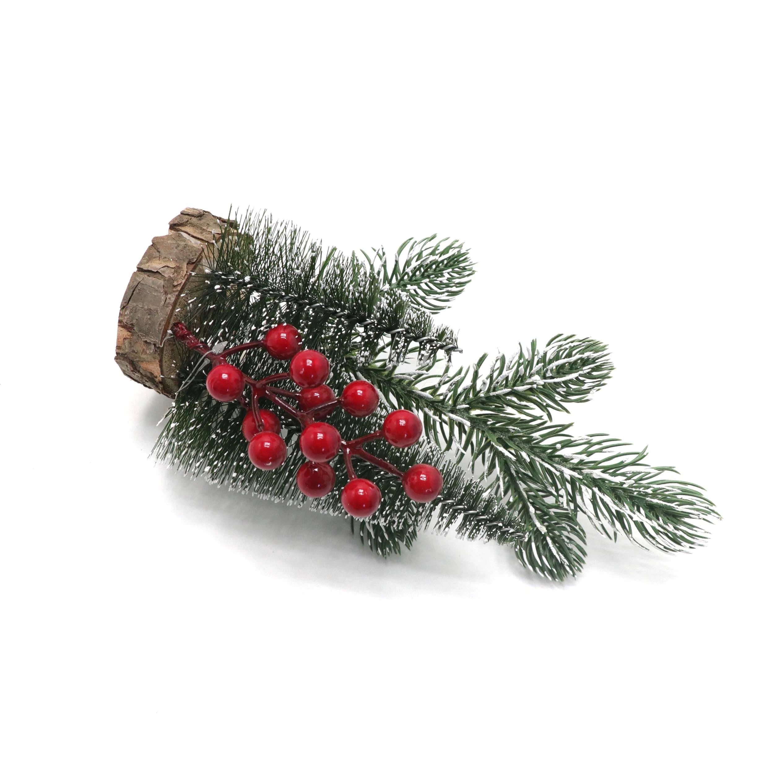 Decoraciones de Navidad bayas rojas agujas de pino del árbol de Navidad pequeños árboles en miniatura de los niños les encanta los árboles de Navidad Adornos de fiestas