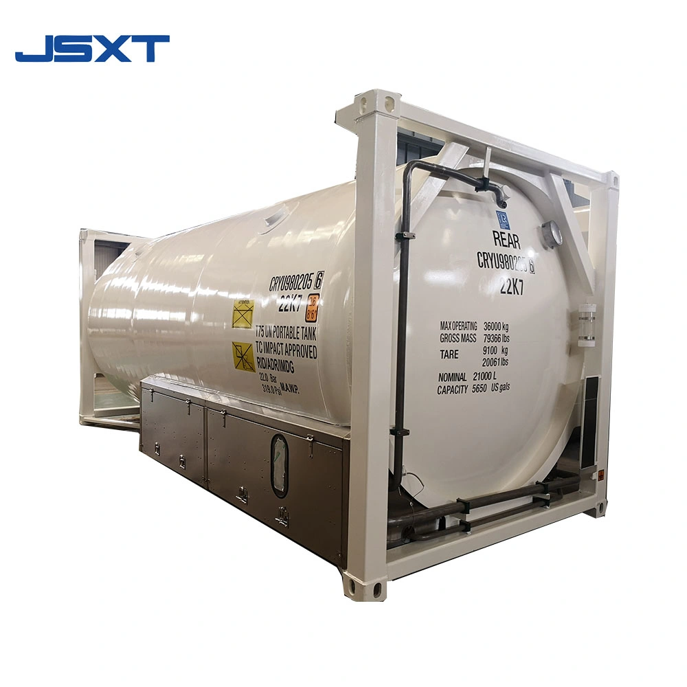 Long Service Life 20FT T75 ASME Standard Lox Lin Lar LNG Lco2 ISO Tank Container for Sale