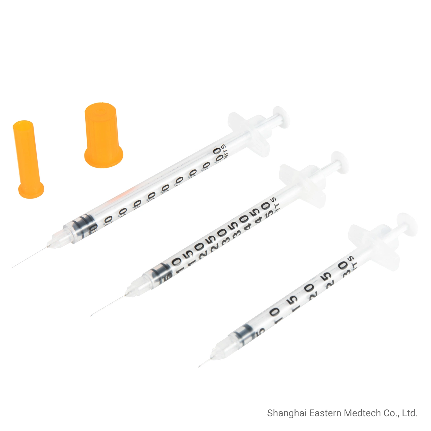 Equipamento hospitalar marcação&amp;ISO 0.3ML estéreis descartáveis médicos titulados 0,5ml 1ml seringa de insulina