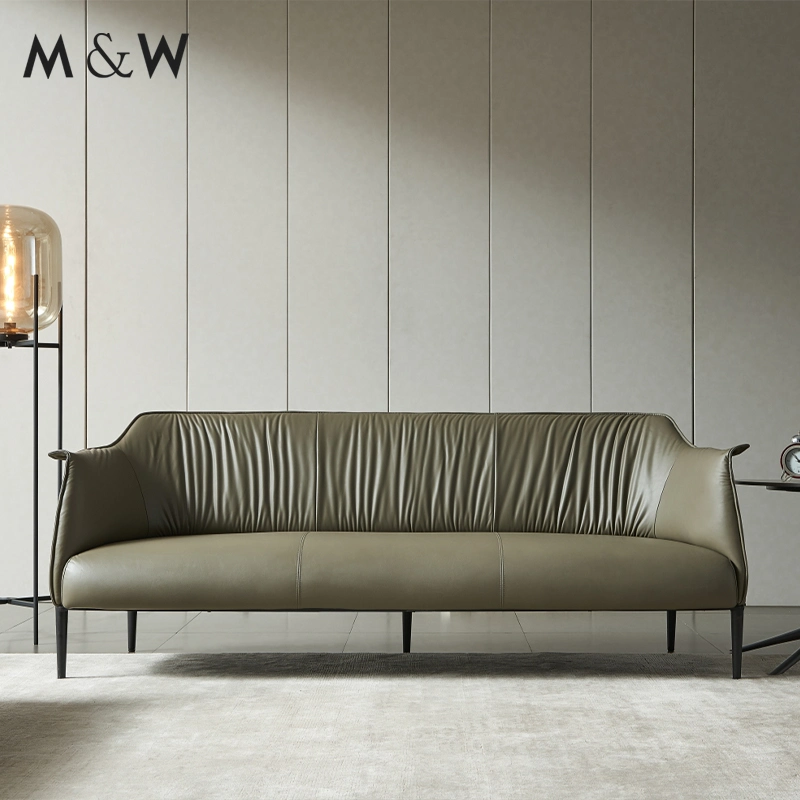 M&amp;W asientos profundos Diseño moderno Diseño Luxury Leather Sets Oficina de sofá Habitación Sofá