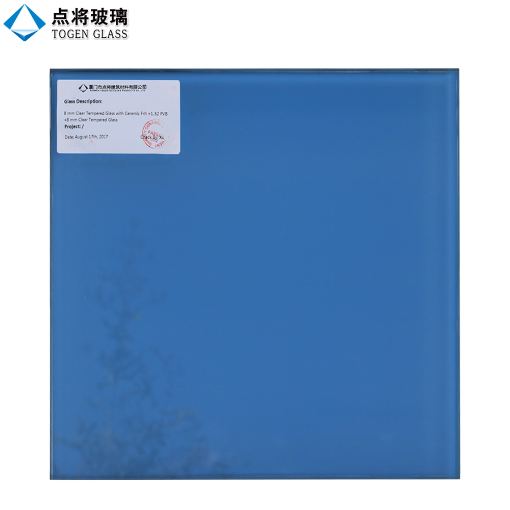 Clear Tempered Ceramic Frit Laminated Glass