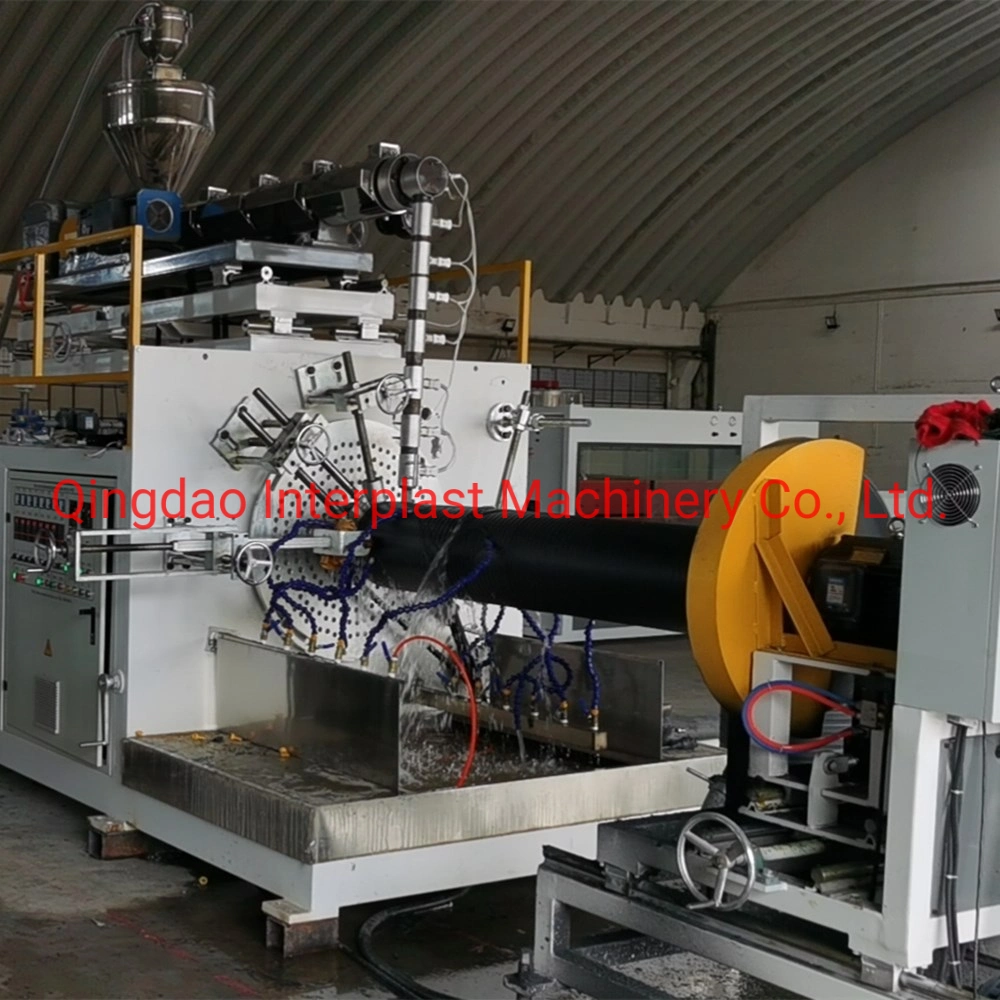 400-1600mm Plastic HDPE/PP/PVC/PPR Glassfiber Hollow Wall Winding Pipe Machine with 45 Extruder Clading Inside