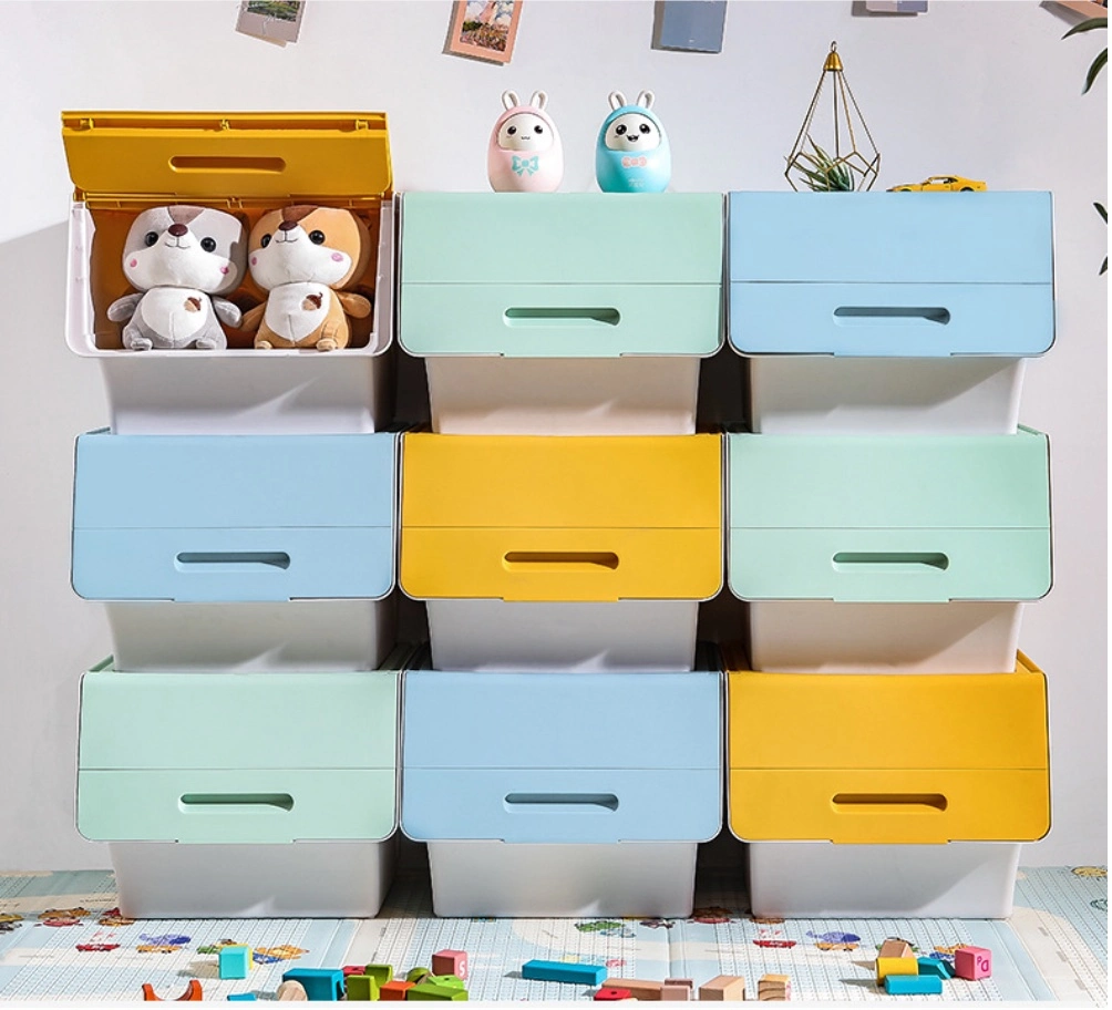 Kinder Clamshell Spielzeug Aufbewahrungsbox Plastikeimer Haushalt Baby Snack Lagerschrank