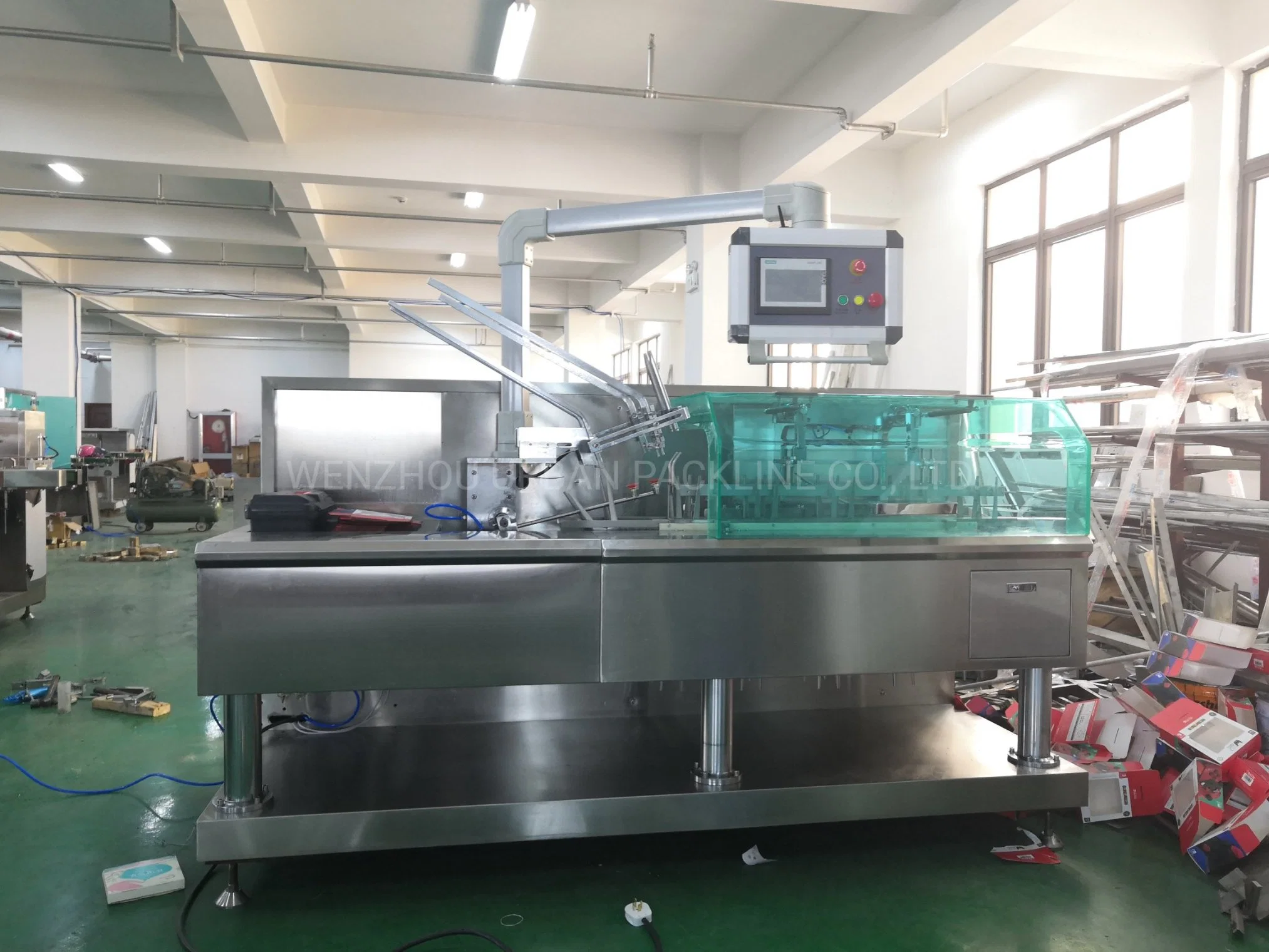 Automatic Flow Cartoning Box Packing Packaging Machine for Cosmetic Tube/Facial Cream/Mask/Bottle/Gloves/Tea Bag/Sachet/Soap/Chocolate Cookies