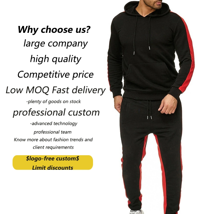 Commerce de gros Plaine de jeux de sports de l'épissure du coton couleur vide survêtement Jogger Mens survêtement personnalisé