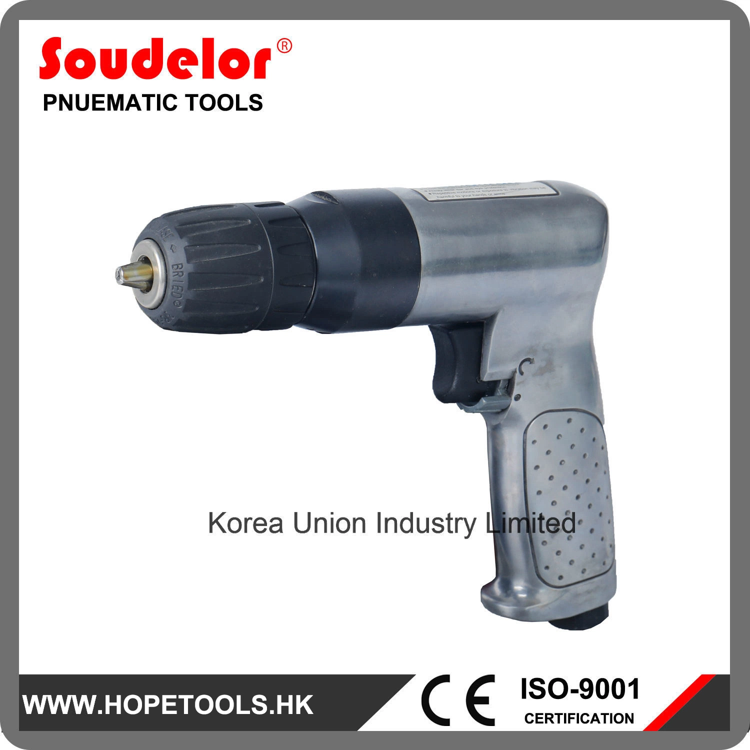 China Reversible Pneumatic Tool 3/8&quot; Inch Keyless Air Angle Hand Drill