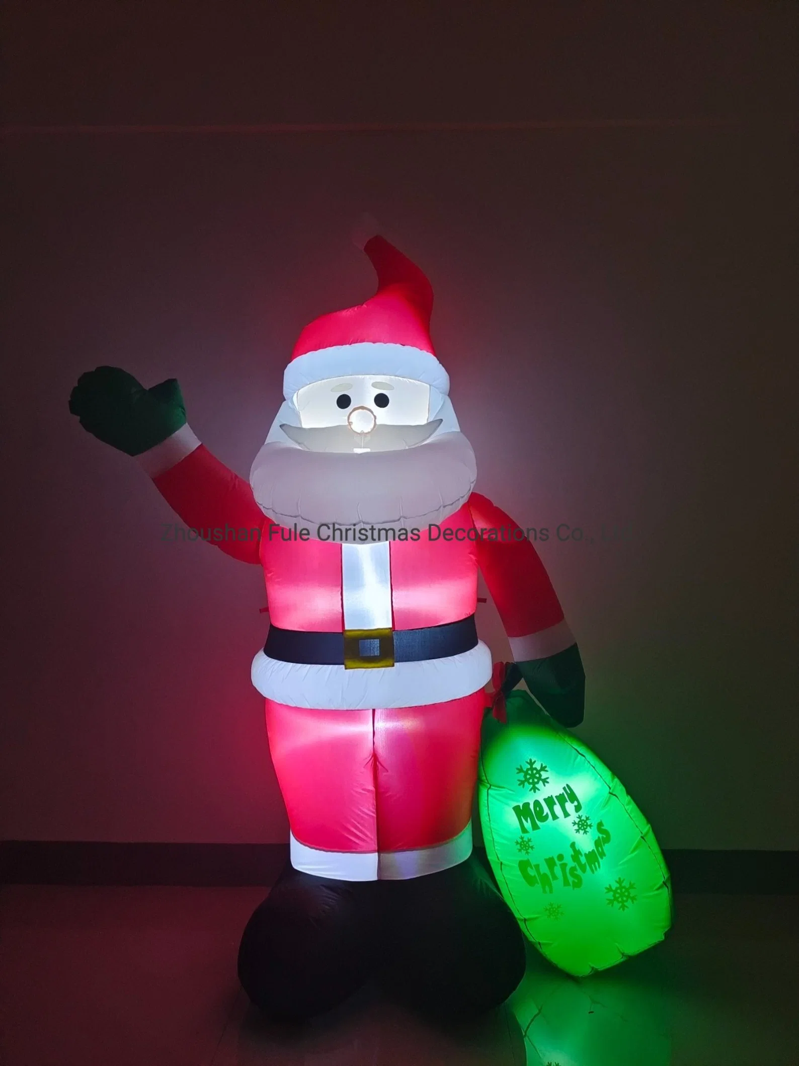 Santa de Navidad inflable gigante con bolsa de regalo FL23QS-227