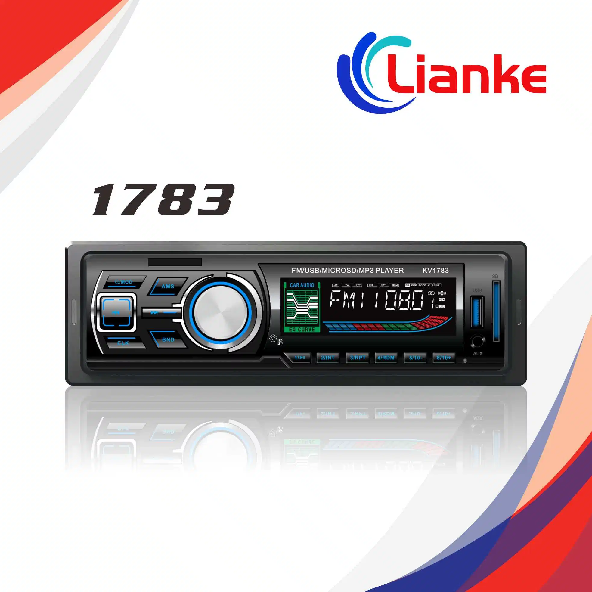 Hot Sale Panel Single DIN Car FM MP3 Radio/1783b