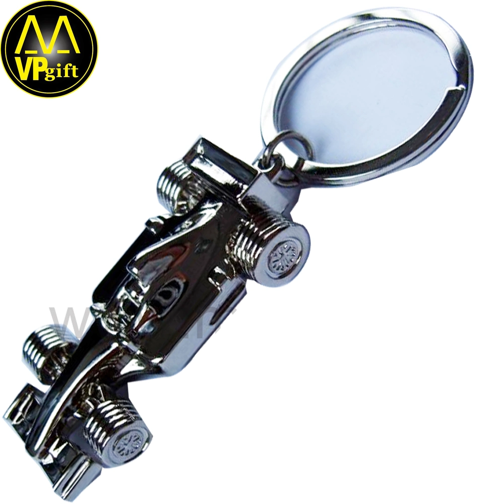 China Custom Metal Silver Promotion 3D Jeep Car Key Chain