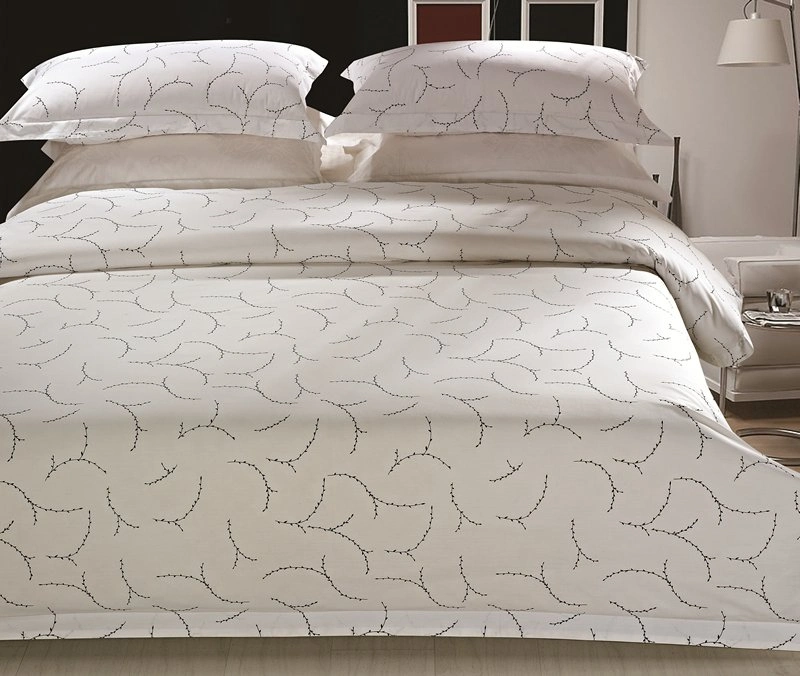 Natural de OEM 100% algodão orgânico Lençol Luxury 4 PCS Hotel Bedding Set lençóis