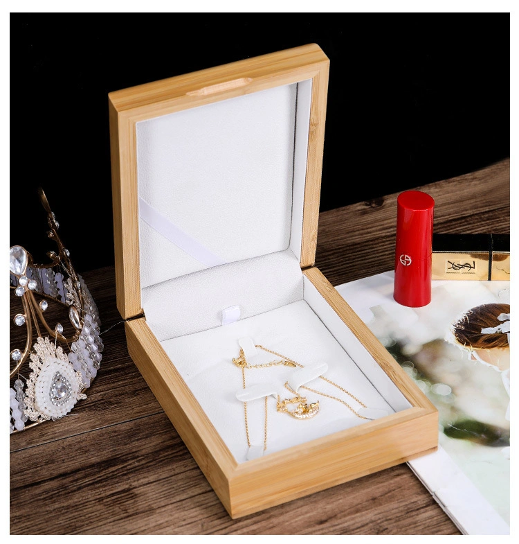 Spot Wholesale/Supplier High Grade Eco-Friendly Bamboo Jewelry Box Ring Box Pendant Box Bracelet Box Earring Box Necklace Box Custom Logo