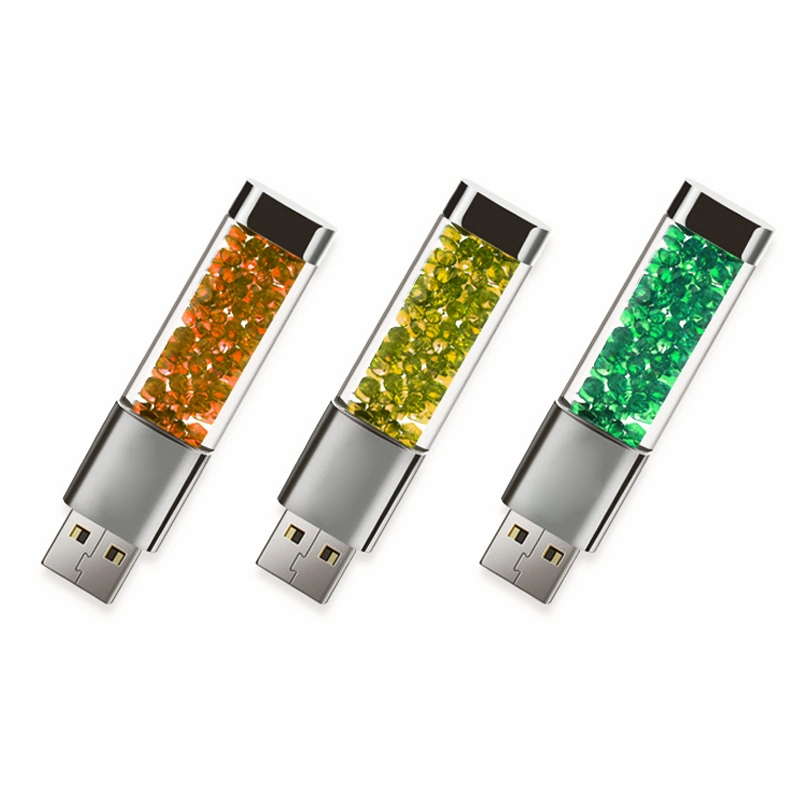 Anpassen Crystal USB Flash-Laufwerk Speicherkarte Hot Sale USB