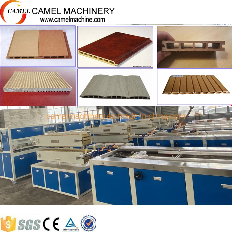 Wood Plastic Composite Outdoor PE WPC Decking Fence Floorboard Making Machine by Conical Twin Screw Extruder