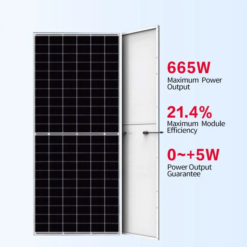 Half Cell 665W Wholesale PV Fold Flexible Black Monocrystalline Photovoltaic Module Mono Solar Energy Power Panel