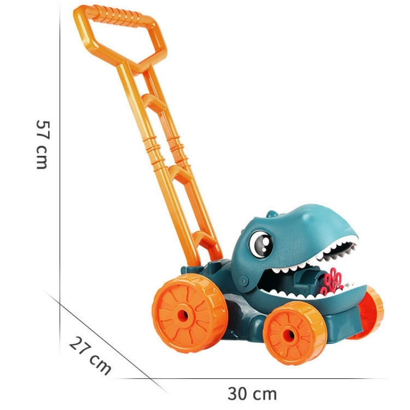 Hot Sale Lawn Mower Kids Toy Bubble Dinosaur Toys Bubble Machine Toy Outdoor Cart Toys