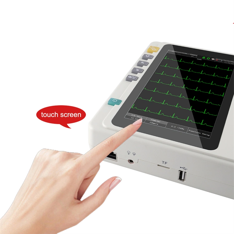 Медицинская цифровая электрокардиограмма ЭКГ машина ЭКГ машина 12 6 3 Канал ЭКГ в 12 отведениях ЭКГ для продажи