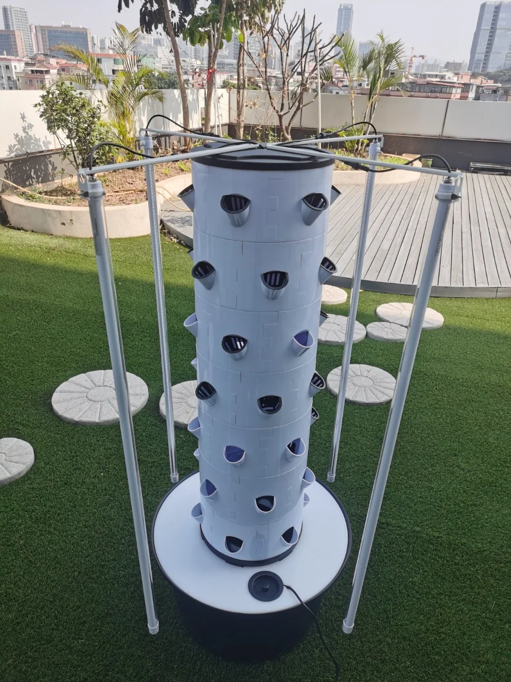 Hydroponic Balcony Vertical Mini Growing Tower System Strawberry Planting System