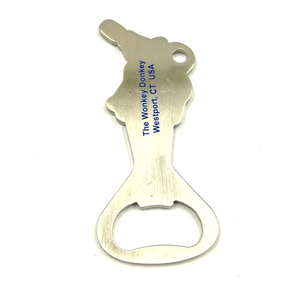 Factory Custom Made Matt Silver Nickel Plated Metal Alloy Promotional Gift Manufacturer Customized Promotion Present Bespoke Company Logo Beer Bottle Opener