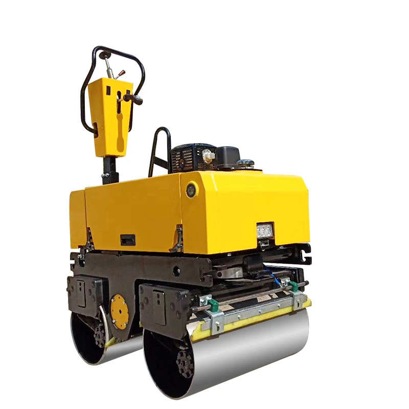 800kg Double Drum Road Roller Hydraulic Walk Behind Road Roller Asphalt with Electric Start