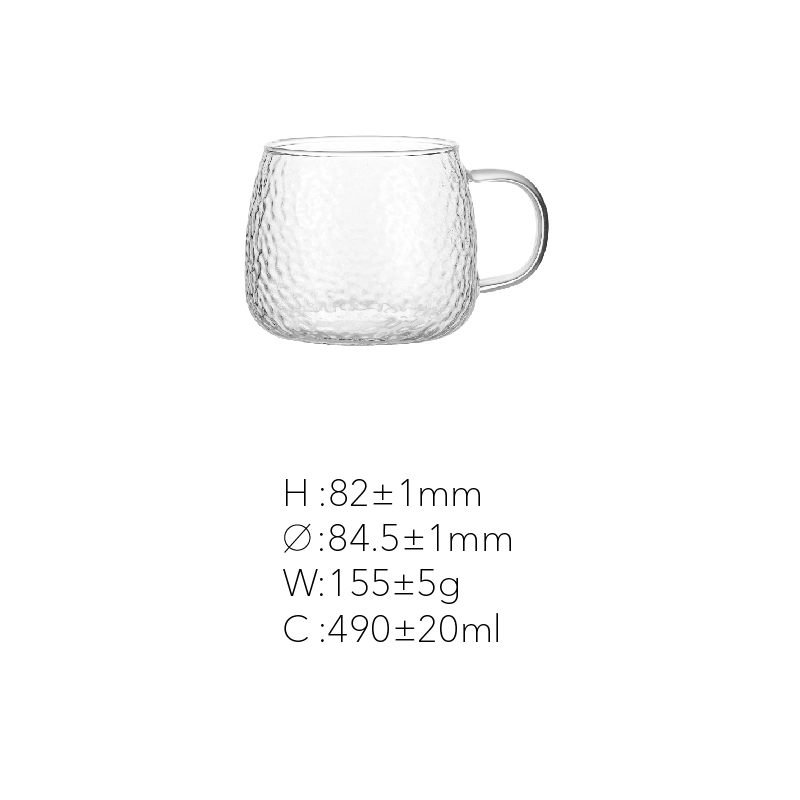 Clear Cup High Borosilicate Transparent Coffee Cup Drinking Glass Mugs with Handle