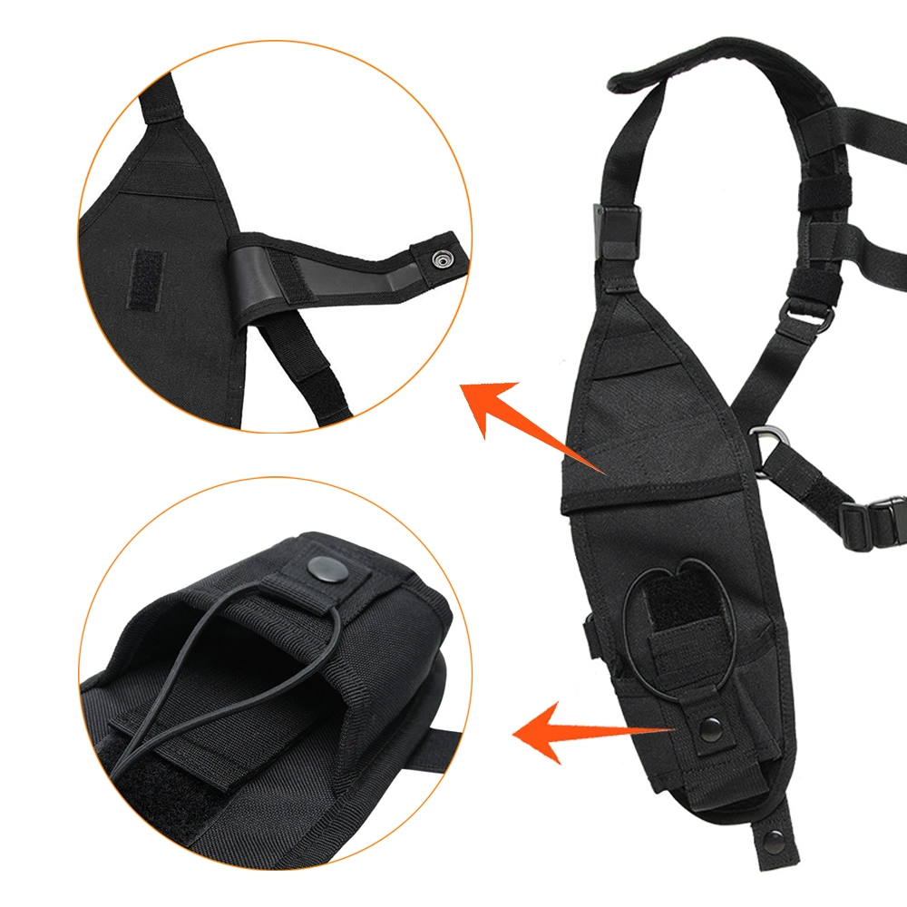 Radio Shoulder Harness Holster Chest Holder Universal Vest Rig Nylon