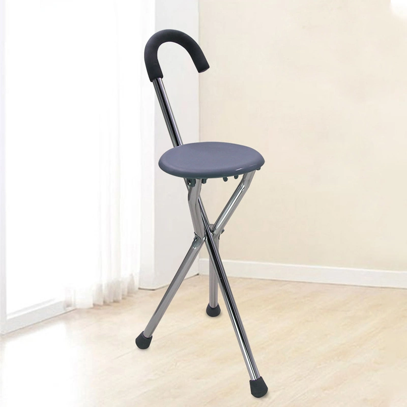 One Stick Dual-Use Aluminum Alloy Disabled Elderly Crutches Stool Walking Stick