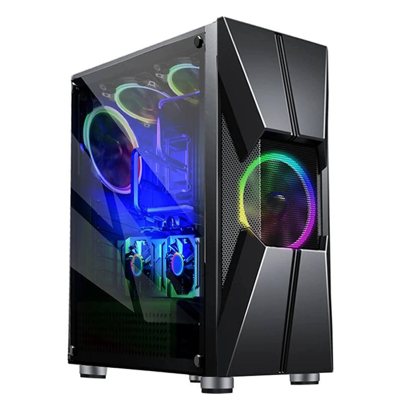 Special Front Panel Computer Cabinet Big RGB Fan Gaming ATX PC Case