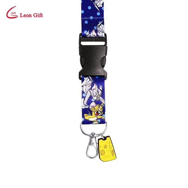 Leon China Wholesale/Supplier Custom Logo Neck Strap Polyester Woven Nylon Printing Sublimation Ribbon Heat Transfer ID Card Holder Lanyards for Promotion Gift