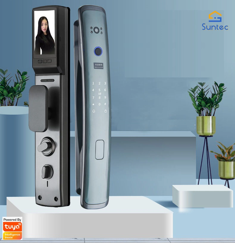 WiFi Household Security Door Handle Intelligent Fingerprint Door Lock