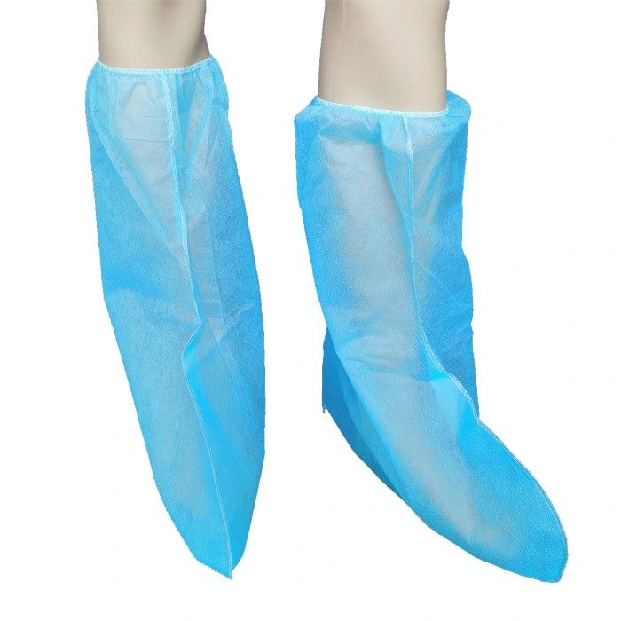 Medcial Instrument einmal rutschfestes wasserdichtes Schuh-Cove Einweg CPE+PP-Material Überziehschuh Blau Farbe CE/FDA