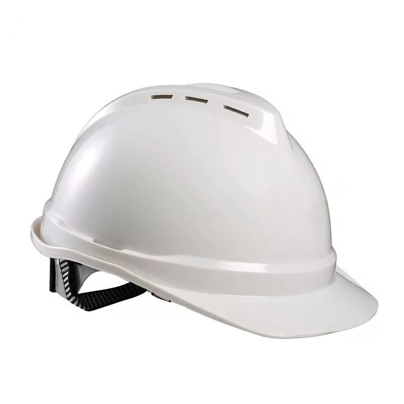 Cheap Peice HDPE Materials V Type Safety Helmet with Vent