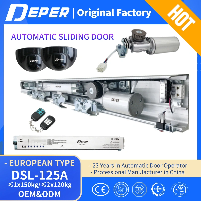 Deper 125A Type Profils en Aluminium Système de Porte Coulissante Automatique / Opérateur de Porte Automatique