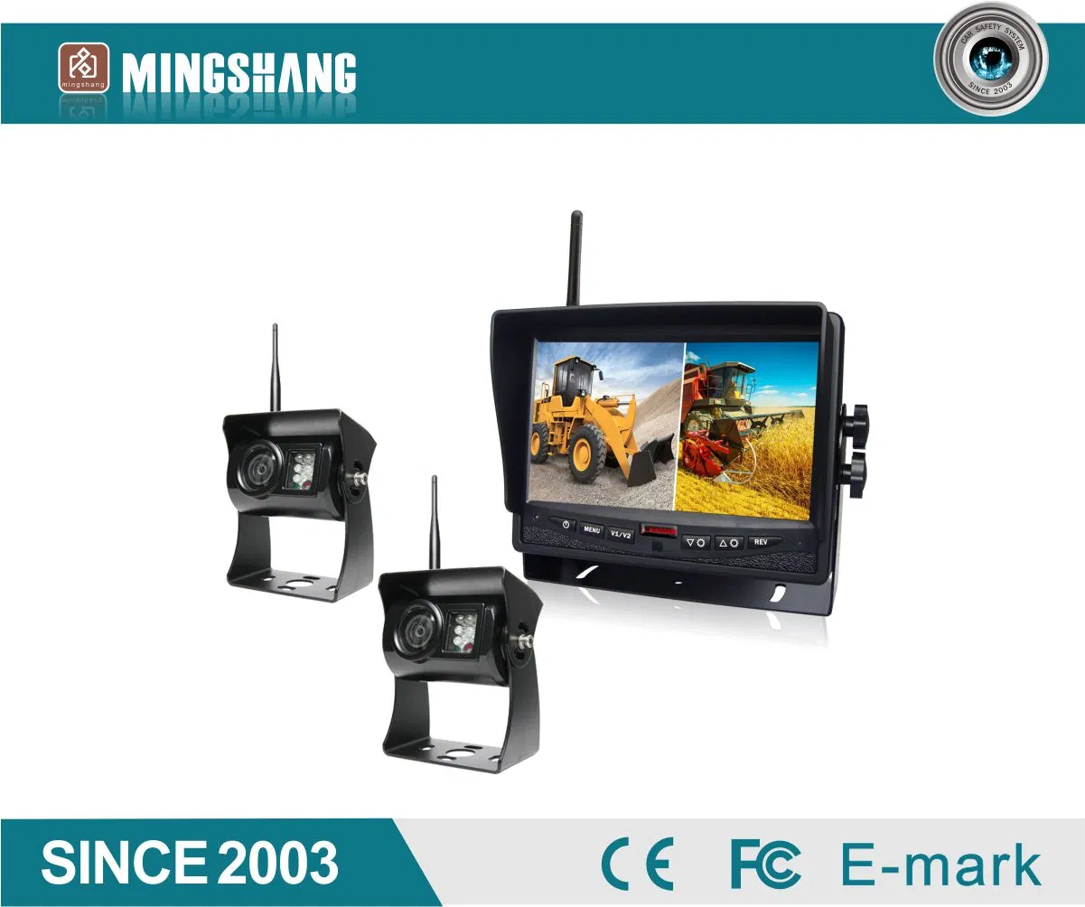 7 Inch Ahd Wireless Rearview Quad Split View Camera System