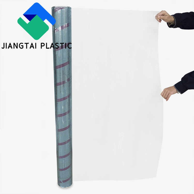 Jiangtai Super suave y flexible de rollo de película de PVC transparente película transparente de PVC de color azul de plástico para manteles cortinas Bookcover bolsa