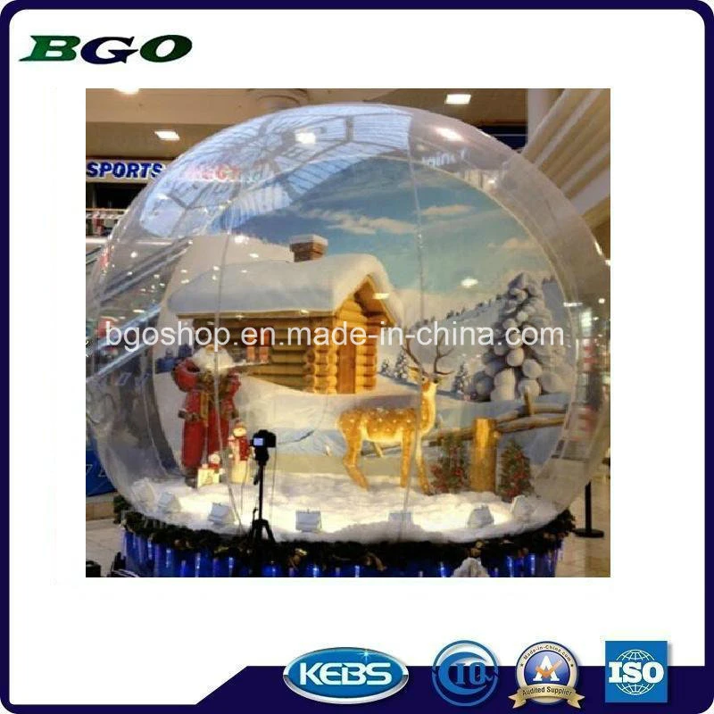 Décoration de Noël en PVC transparent à motif globe gonflable