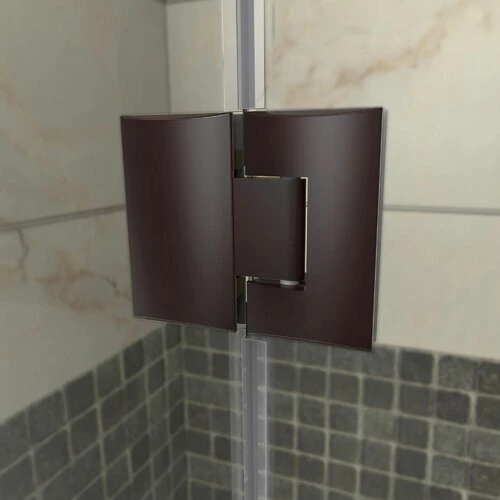 Simple Pivot Shower Door with Clear Glass Shower Box