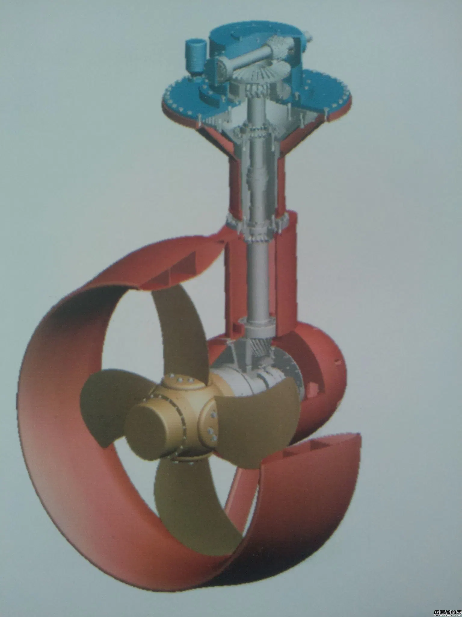 Marine Deck-Mounted Azimuth Thruster/Rudder Propeller