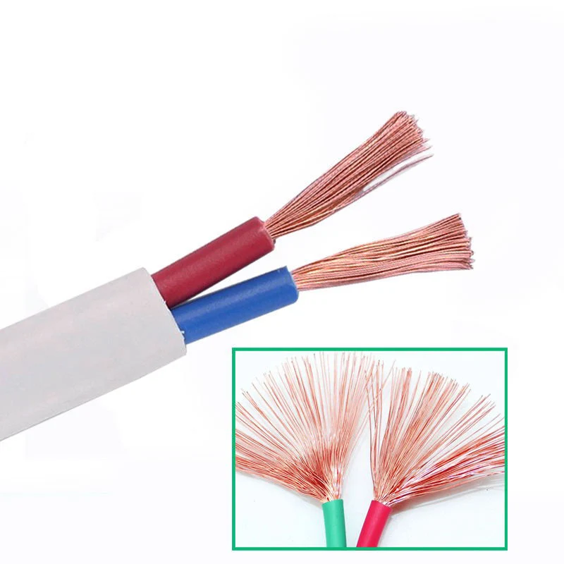 Hot Sale H05vvh2-F 2X0.75mm2 2X1.0mm CE VDE Certified Flexible Copper Stranded Flat PVC Cable