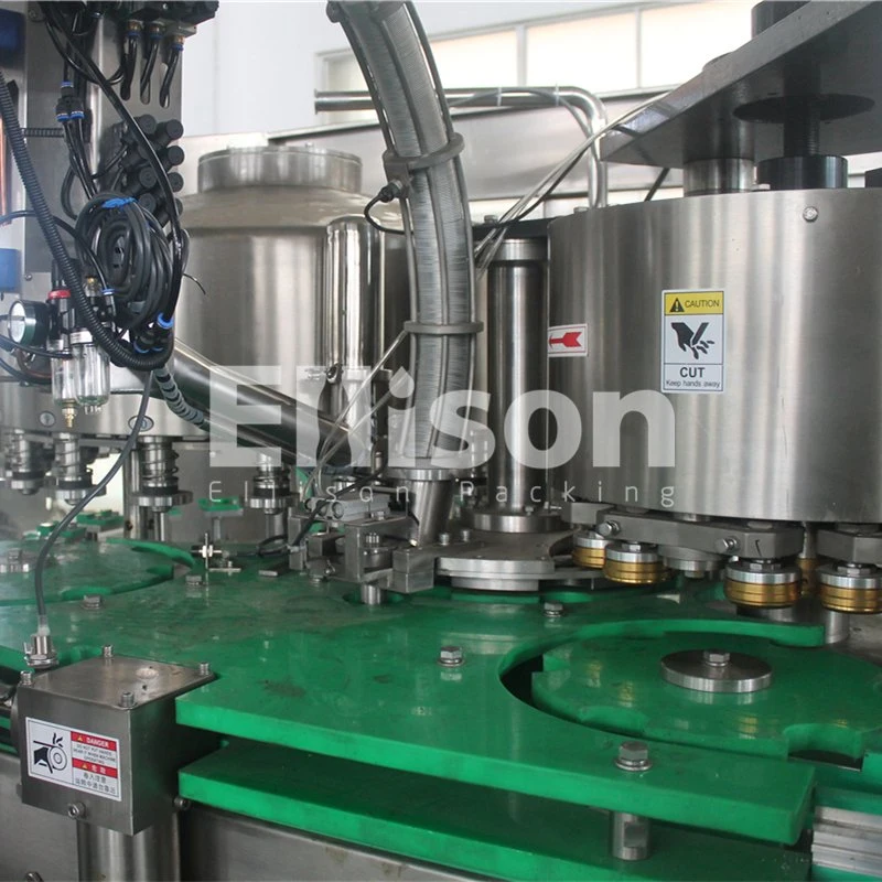 Automatic Glass Plastic Aluminum Can Bottle Beer Juice Liquid Filling Capping Packing Processing Machine