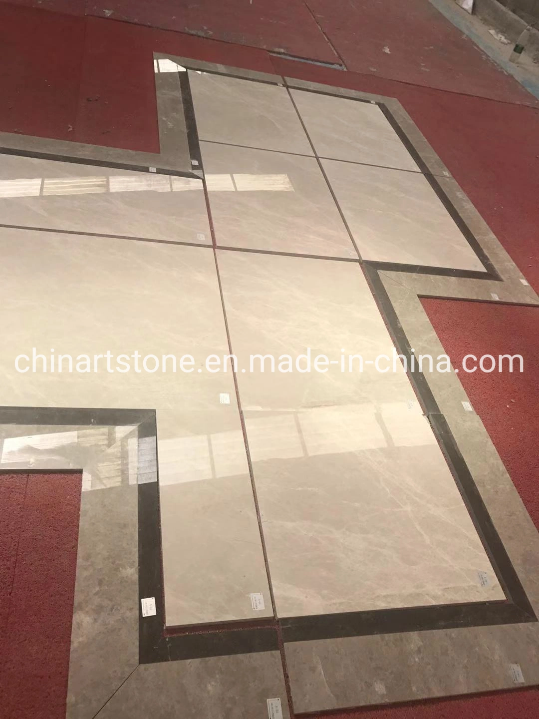 Diseño clásico para suelos de mármol gris y azulejos de pared