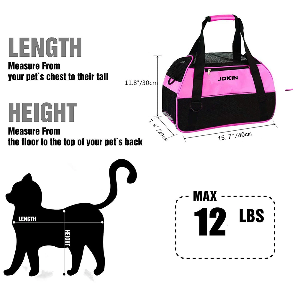 Nylon Rainproof Pet Supply Travel Carriers Bag Foldable Dog Outgoing Bag