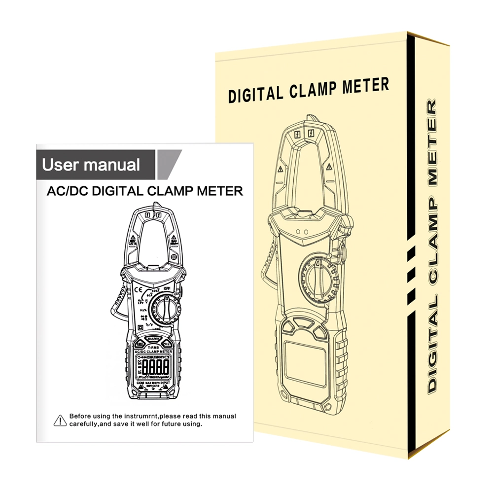 600V True RMS Clamp Meter Ncv Non-Contact Clamp Meter Double Insulation