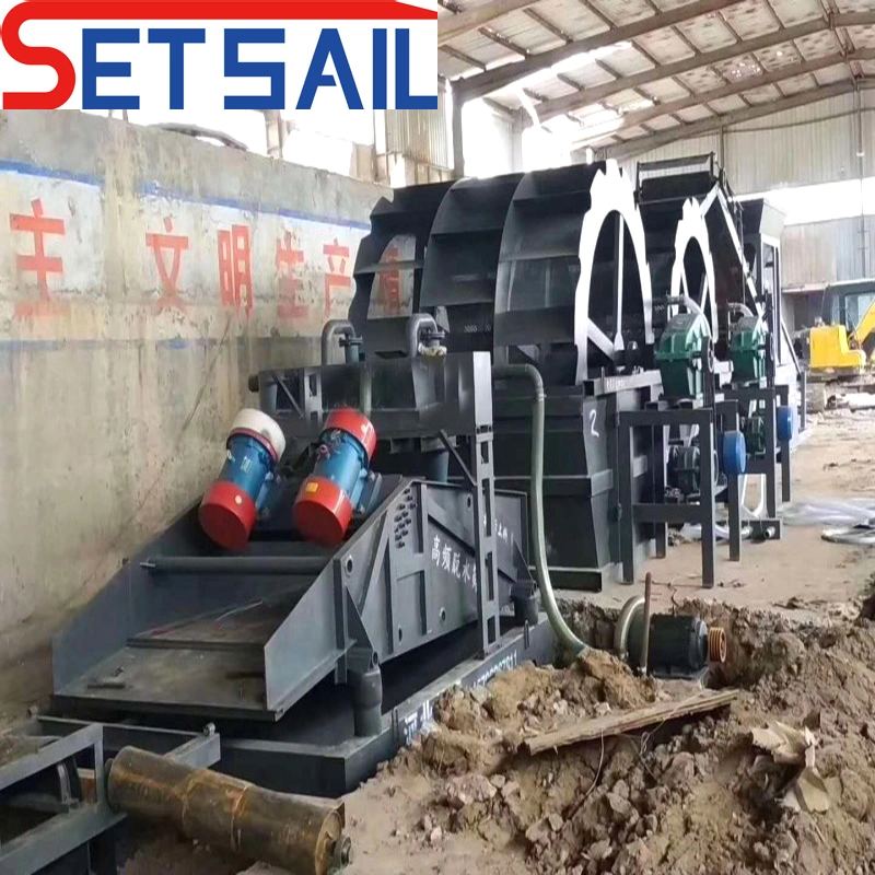 Water Wheel Sand Cleaning Machine with High Pressure Water Pump