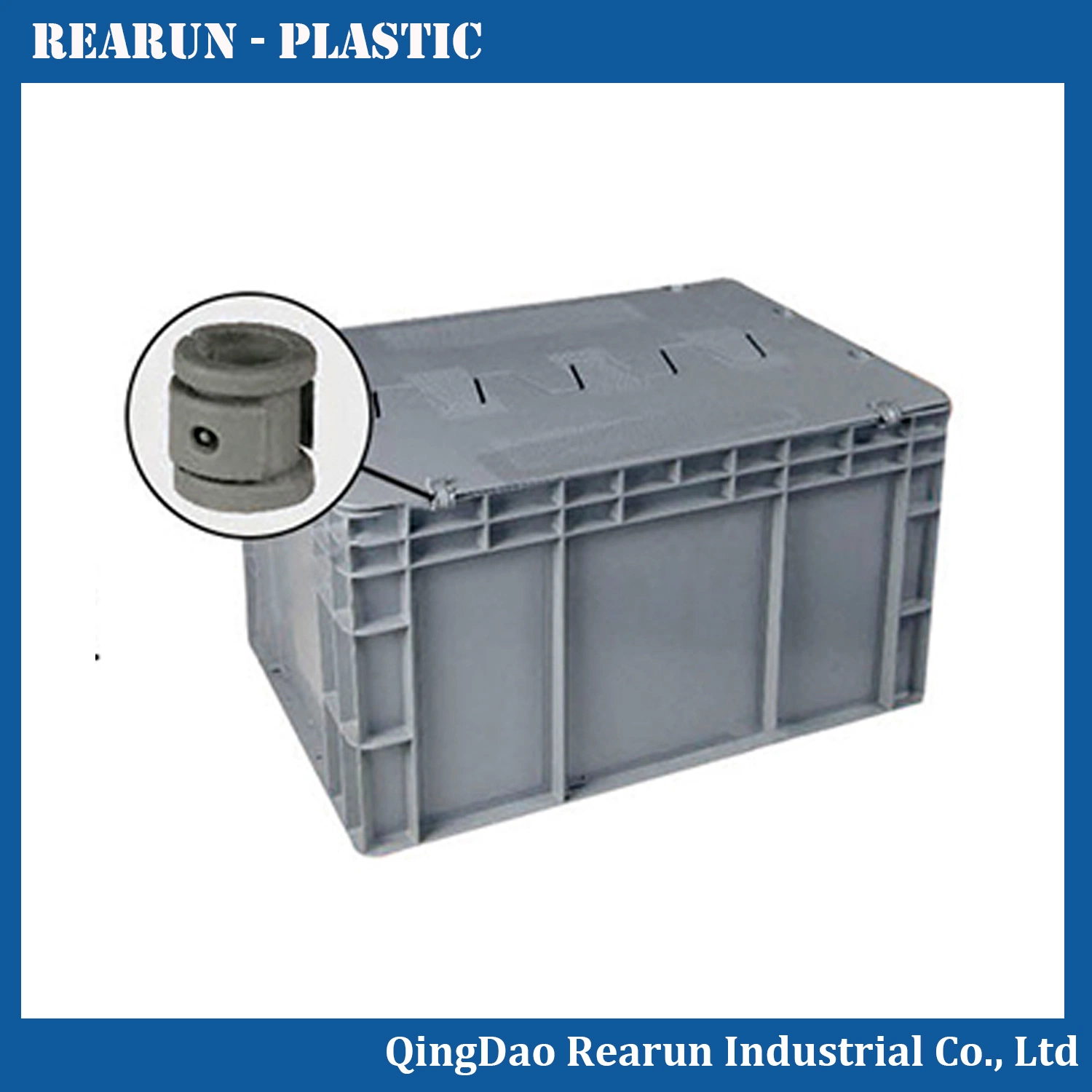 Heavy Duty Turnover Plastic Crate Stackable Storage Containers for Logistic