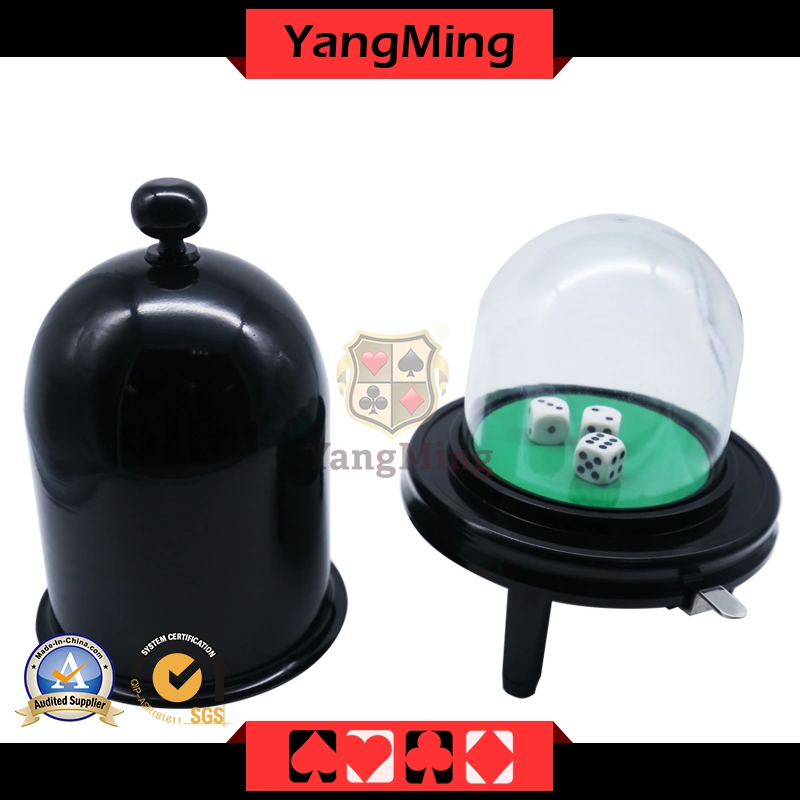 Black Color Casino Plastic Manual Dice Cup Shape Automatic Dice Cup for Casino Poker Table Games (YM-DI03)