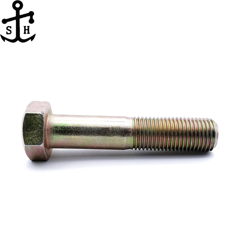 Discount Price DIN931 Oversize Carbon Steel Yellow Hexagon Head Bolt Big Size