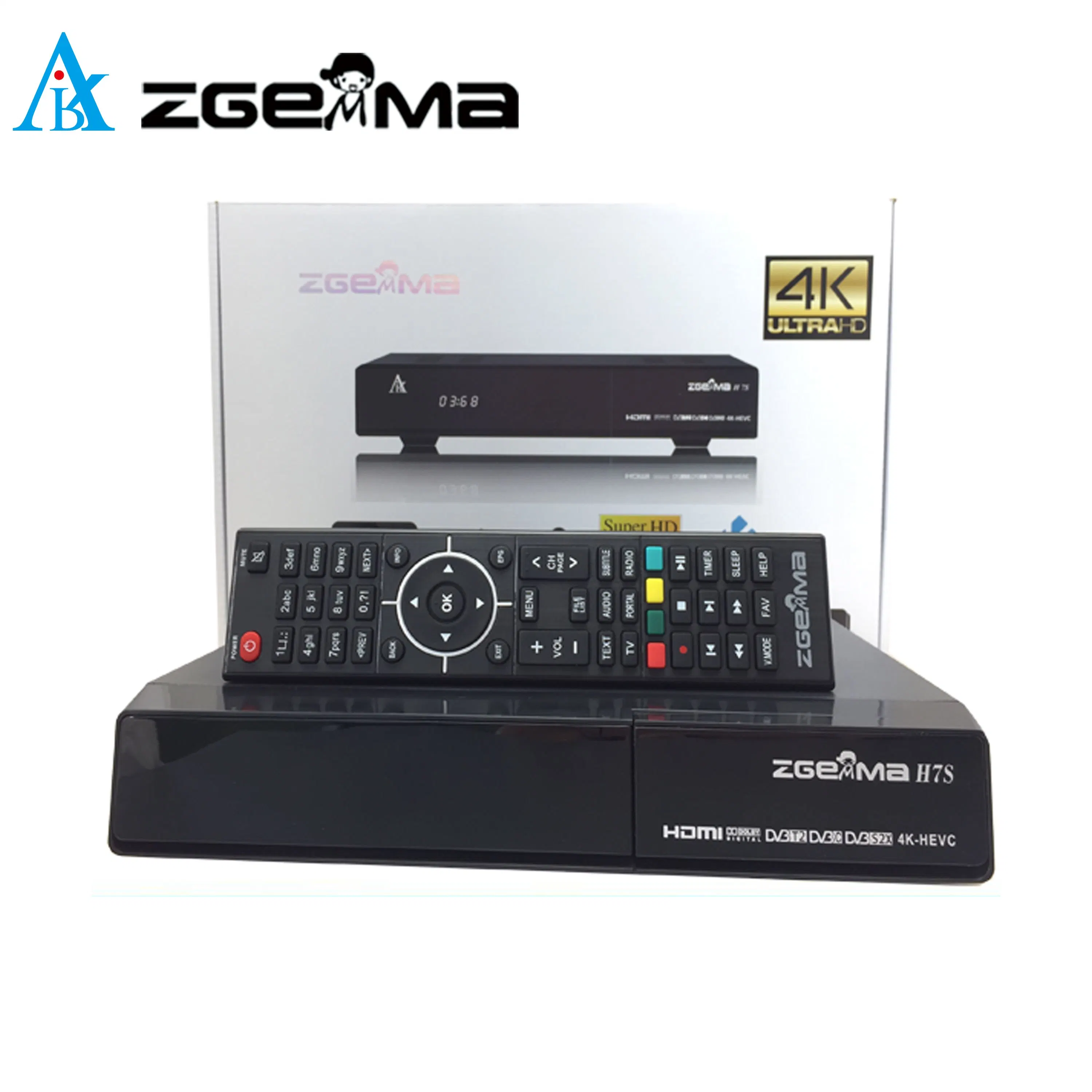 DVB-S2X + DVB-T2/C Combo Tuner مضمن IPTV و CI Ca مستقبل تلفزيون 4K مع قنوات فضائية Zgemma H7s