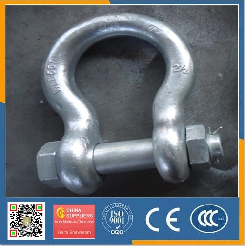 Venta Caliente del Precio Barato de China Buena Qualitygalvanized Nosotros Forjado en Caliente Arco de Seguridad con Grillete G2130 Tuerca